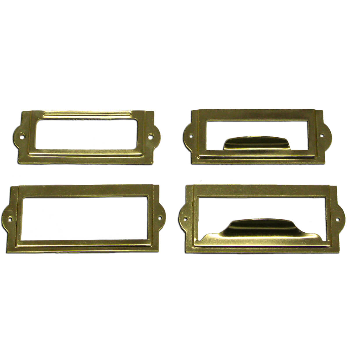 Metal Label Holders in Brass and Nickel TALAS