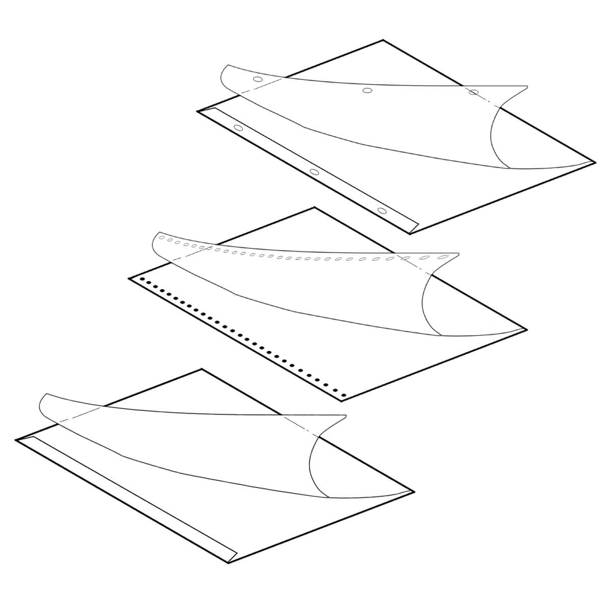 archival mylar sheet protector punched and unpunched talas negative sheet protectors