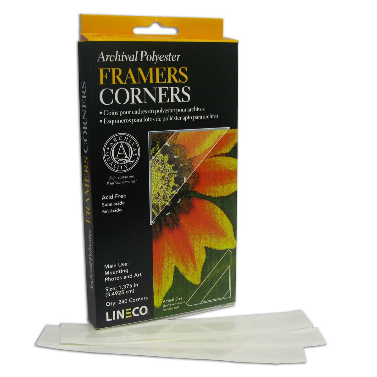 Lineco Archival Polyester Mounting Corners TALAS