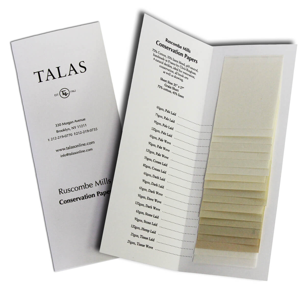Mill Conservation Paper Sample Book TALAS