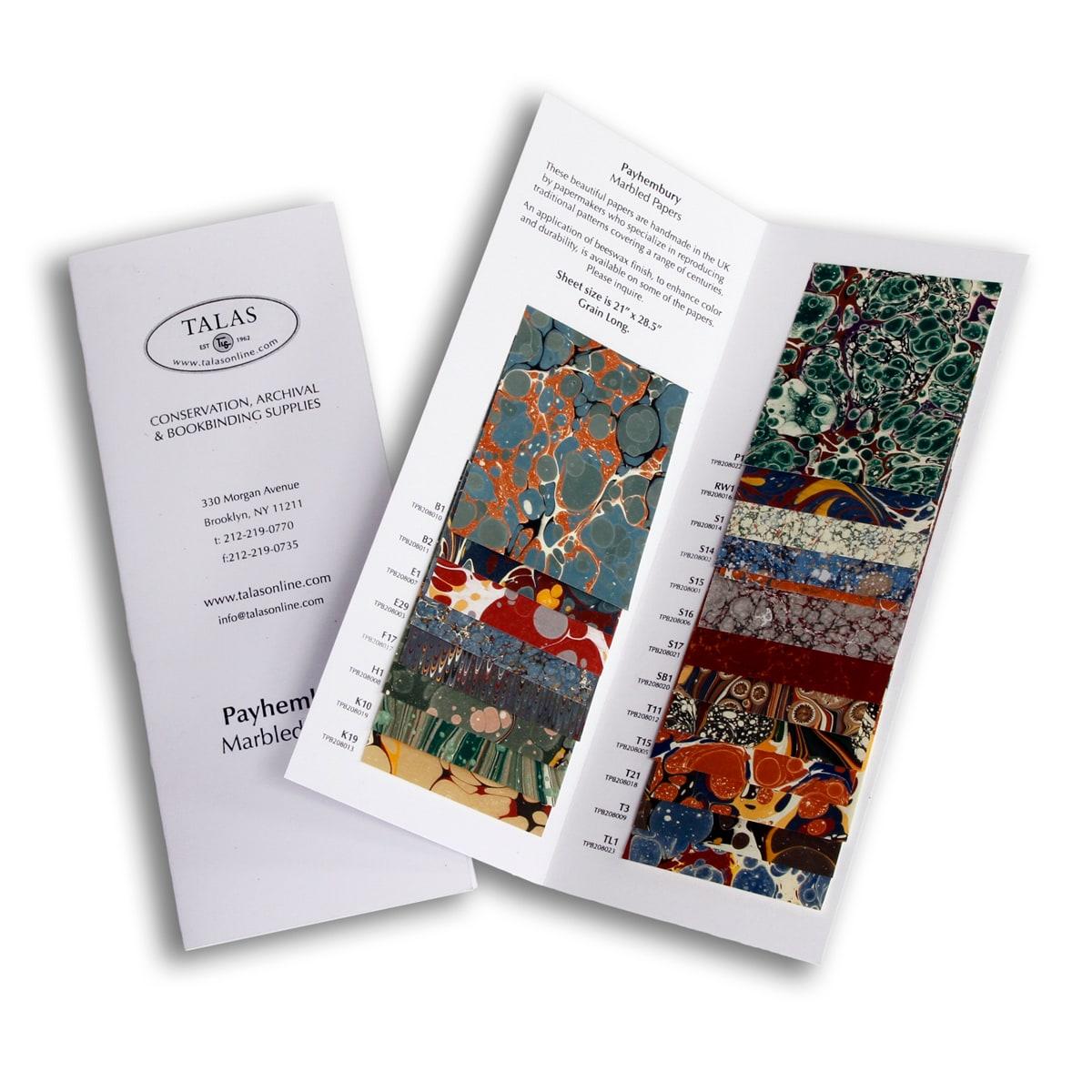 Payhembury Handmade Marbled Paper Sample Book TALAS