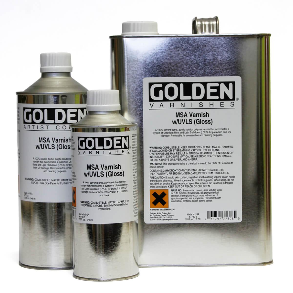 Golden Waterborne Acrylic Varnish UVLS Gloss 8oz