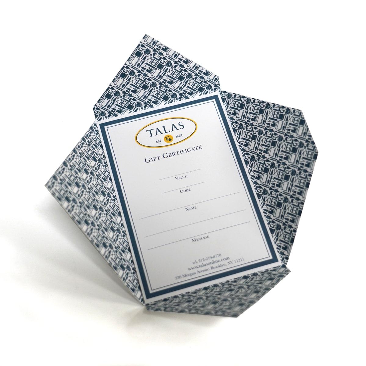 TALAS Gift Certificates