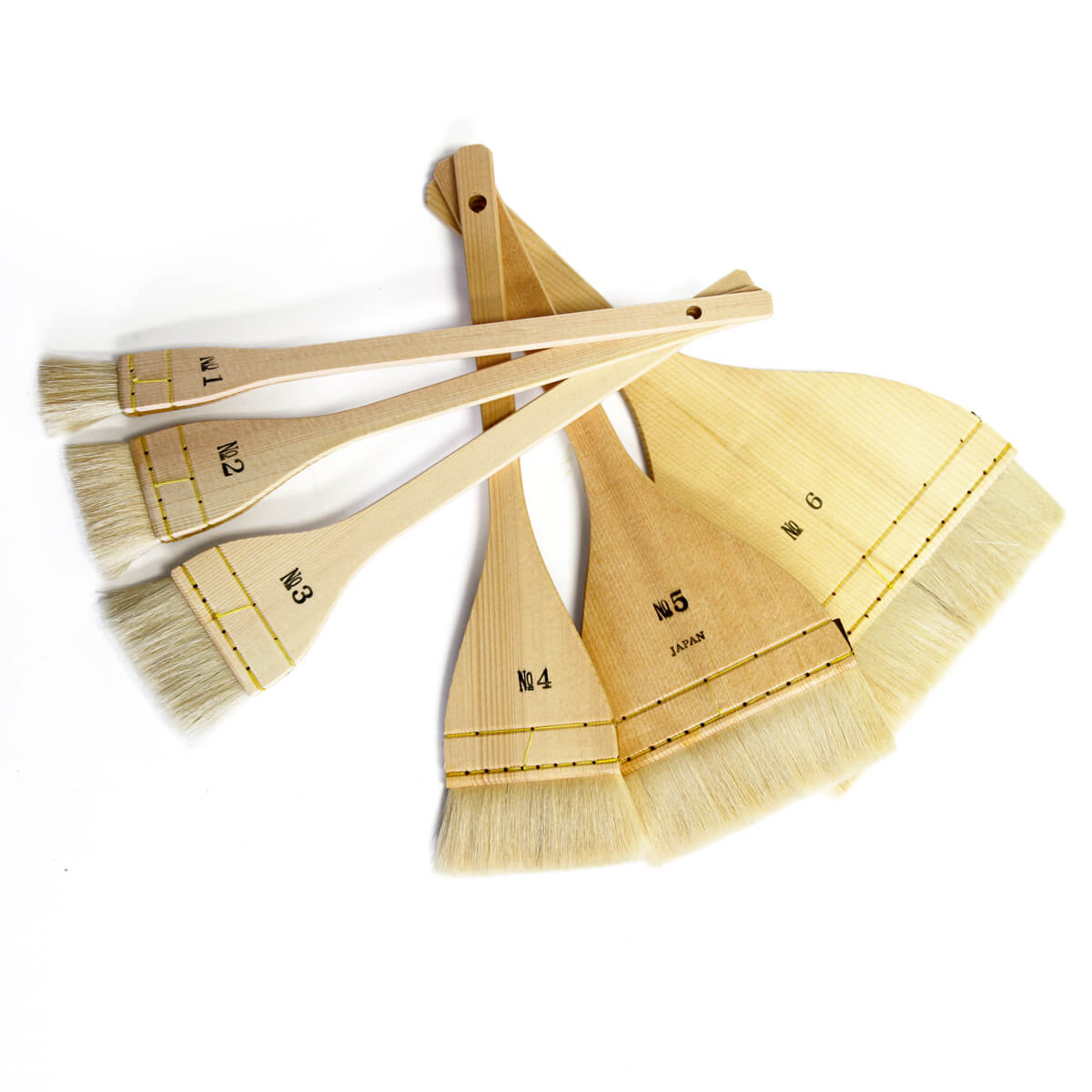 Sheep Hair Hake Brush, Bamboo Handle Haik Brush For Watercolor