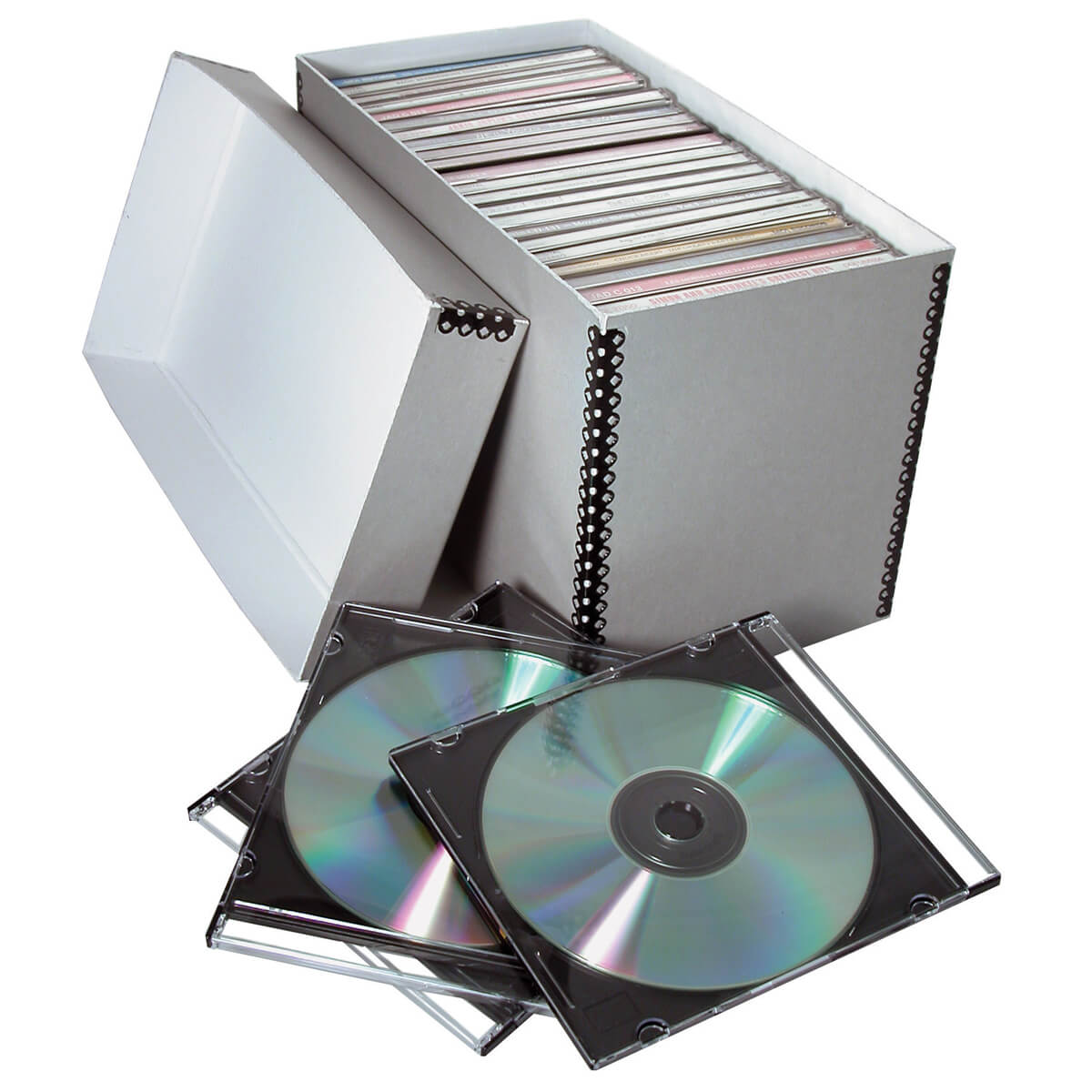 Archival CD Storage Box TALAS cd-storage-box-5-colour-options-stores-up-to-24-cd-s-etsy-uk