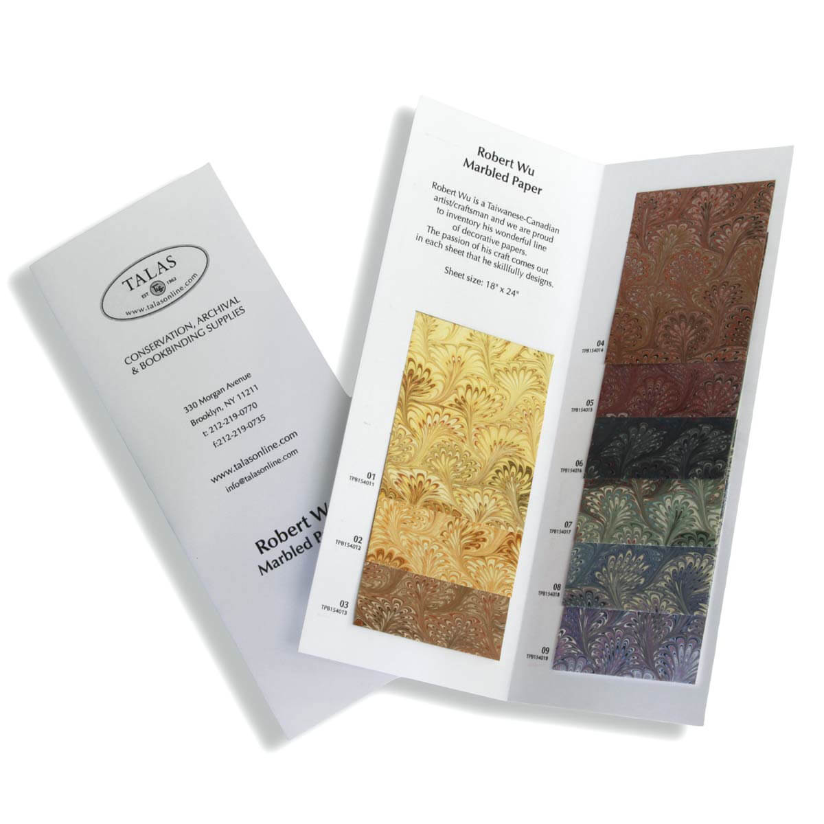 Robert Wu Handmade Marbled Paper Sample Book TALAS